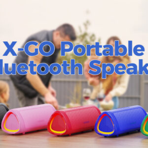 Bluetooth Speaker, 20W HD Sound, Portable Wireless, IPX5 Waterproof, Up to 24H Playtime, TWS, for Home/Party/Outdoor/Camping/Beach Essentials, Birthday Gift for Fathers Day Men Dad Husband (Black)