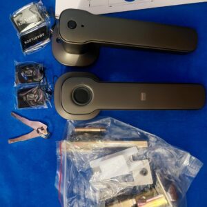 Fingerprint Door Lock- Smart Door knob,Biometric Door Lock with Passcode for Bedroom Home Hotel Office Apartment in Matte Black
